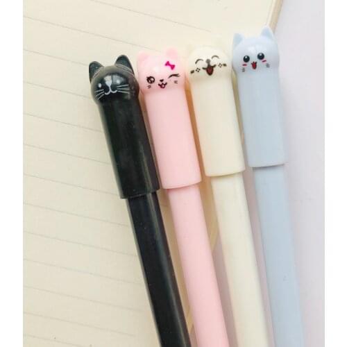 3X Cute Cool Cat Tail Gel Pen Student Stationery School Office Supply Black Ink