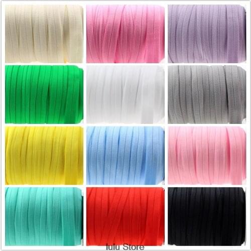 5/8"16mm solid woven knitted grosgrain fold over elastic ribbon handmade clothing accessories sewing tool 14 colors 10 yards