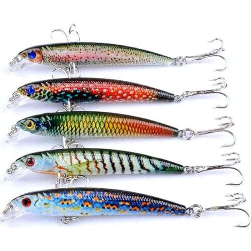 7.5cm 4.7g 5pcs/lot Painted Suspension Bait for Freshwater Saltwater Fishing Lure SP Minnow Artificial Hard Bait Free Shipping