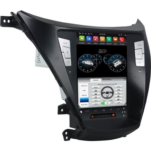 4gb+64gb 6-Core PX6 Tesla style Screen 9.7" Android 9.0 Car Stereo Radio GPS for Hyundai Elantra 2011-2016 Bluetooth 5.0 WIFI