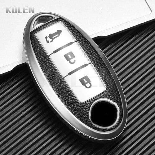 TPU Leather Car Smart Key Case Cover Fob For Nissan Qashqai X-Trail T31 T32 Juke J10 J11 Kicks Tiida For Infiniti Accessories