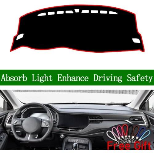 For HAVAL F7 2019 Dashboard Cover Sun Shade Non-slip Dash Mat Pad Carpet Car Stickers Interior Accessories