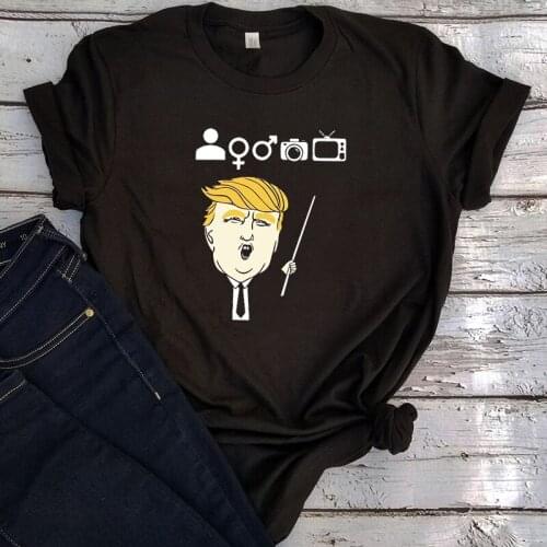 Person Woman Man Camera TV Shirt Women Donald Trump Crazy Cognitive Test Word Graphic T Shirts Letter 2020 Graphic Tees
