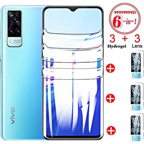 Front Hydrogel Film on for Vivo Y31 Y51 2021 Screen Protectors Soft Tpu Film for Vivo Y72 Y52 Y70 Y50 y 31 51 Camera Lens Glass