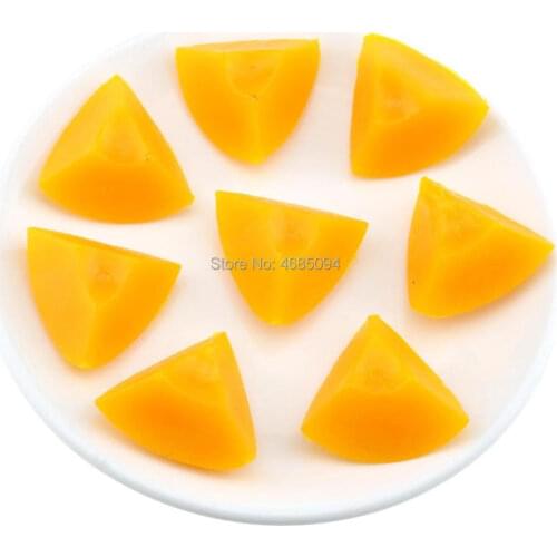 Gresorth 8 PCS Artificial Yellow Peach Slice Fake Fruits Slices Decoration Photography Props