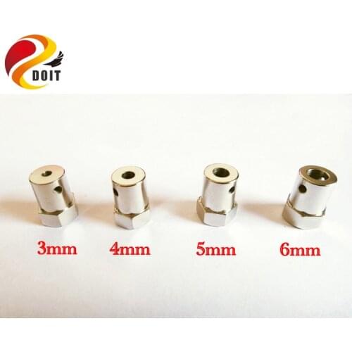 Copper Hex Coupling for robot Car Chassis Hexagon Connector Metal Connecting Shaft Coupler hub for Wheel Motor diy rc Part toy