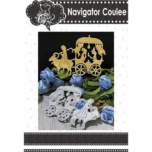 Halloween Metal Cutting Die Grim Reaper Carriage Scrapbook Stamping Clear Stamp Decoration Creative Embossing DIY Craft New Arri