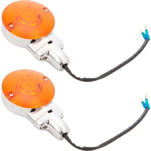 Motorcycle Chrome Amber Rear Front Flat Side Marker Lamp LED Turn Signal Light for Harley Touring 1999-2017