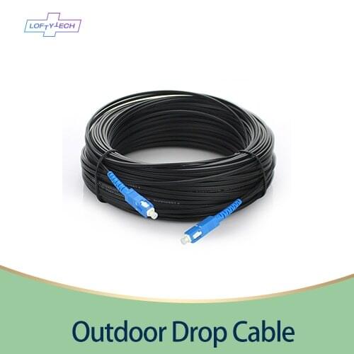 50M Outdoor Drop Cable SC UPC Simplex FTTH Drop Patch Cable Singlemode Fiber Optic Patch Cord FTTH Fiber Optic Jumper Cable