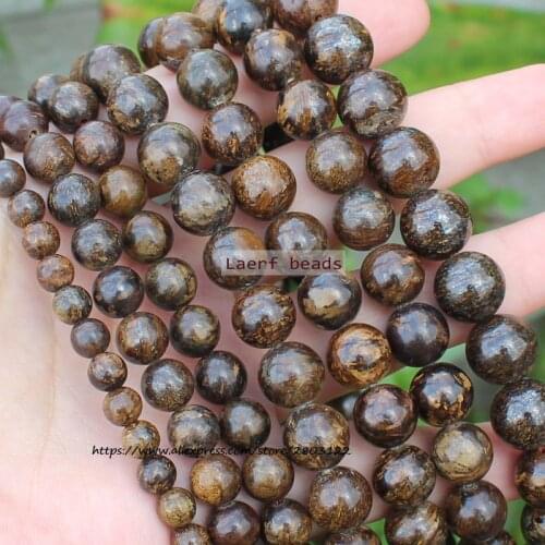 Natural Bronzite Healing Stone Smooth Round loose beads 4-14mm,For DIY Jewelry Making !We provide mixed wholesale for all items