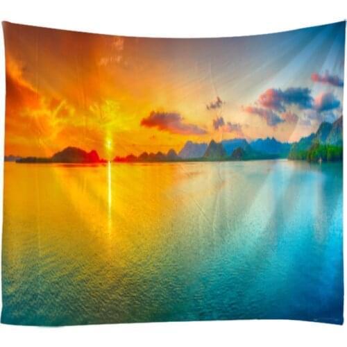 Natural Landscape Tapestry Wall Hanging Cloth Bed Spread Beach Towel Table Cloth YogaMat House Decoration Living Room Decoration