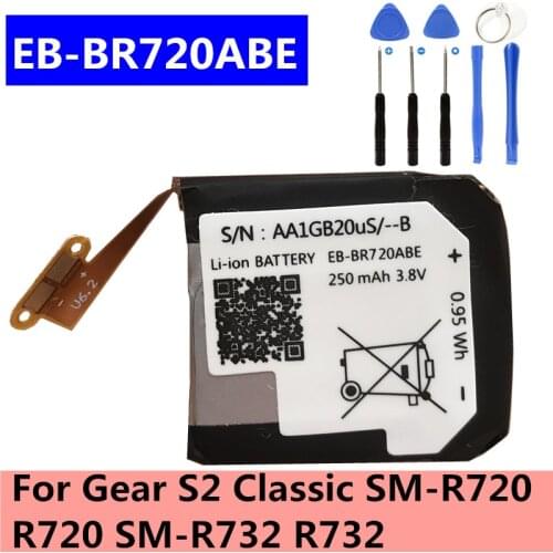 New Original Battery EB-BR720ABE For Samsung Gear S2 Classic SM-R720 R720 SM-R732 R732 250mAh + Tools