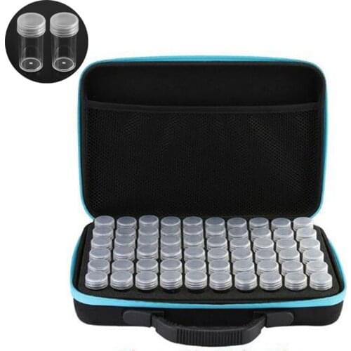 New 60 bottles of diamond painting box toolbox storage box luggage bracket handbag zipper design shockproof and durable gift