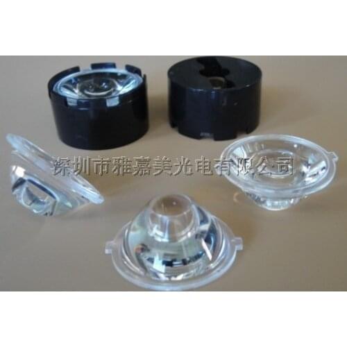 LED lens with bracket Diameter 25mm Smooth surface 25 degrees 1W 3W 5W LENS(10 pieces/lot)