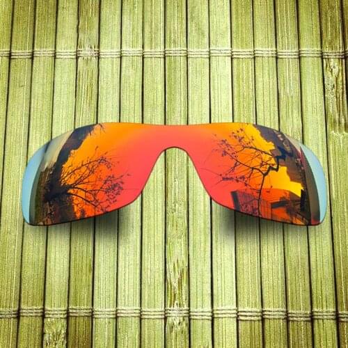 Polarized Replacement Lense For-Oakley Antix Sunglasses Frame True Color Mirrored Coating - Fire Red