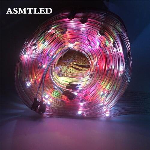 DC5V WS2812B pixels Pre-soldered led with wire Module WS2812 Addressable Individually Heatsink LED Strip Module String 50pcsx10