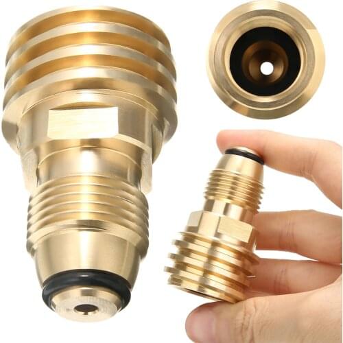 Converts Propane LP Tank Metal Garden Watering Adapter POL Service Valve to QCC (Type 1) Outlet Brass Adapter