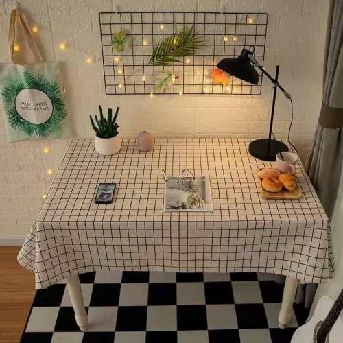 Table Cloth Student Dormitory Nordic Small Fresh Pastoral Style Girl Heart Rectangular Round Tablecloth Picnic Blanket Wedding