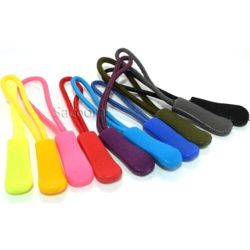 10pcs Mix Color Zipper Pulls Cord Rope Ends Lock Zip Clip Buckle For Paracord Accessories/ Backpack/Clothing