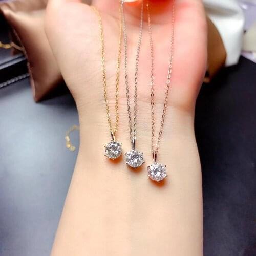 2020 new pouring moissanite necklace women silver necklace jewelry 925 sterling silver gold plated girl birthday gift