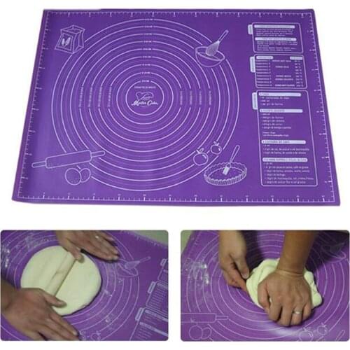 1PC Multi-size Non Stick Silicone Baking Mat With Scale Rolling Dough Pad Kneading Mat Kitchen Cooking Pastry Sheet Oven Liner