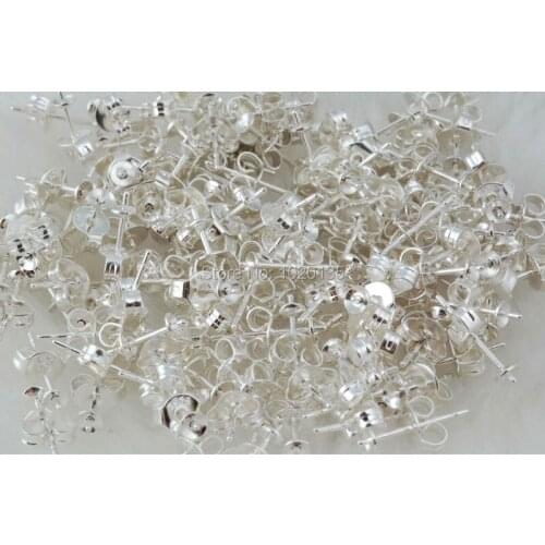 100pairs silver925 FOY DIY earrings FPPJ wholesale nature beads