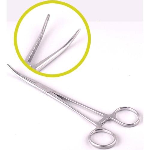12.5-24cm Hemostatic forceps curving tip Stainless steel pliers Surgical forceps Laboratory cutting pliers