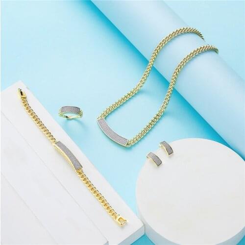 2021 JAN new design Caftan wedding jewelry set for women fashion jewelry set copper high quality jewelry set