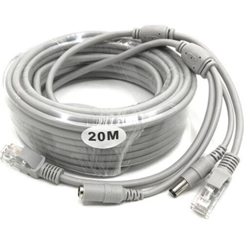 5M 10M 15M 20M 30M CCTV RJ45 Cable Ethernet Surveillance Camera DC Power Network LAN Cord NVR POE IP Camera Routers Connection