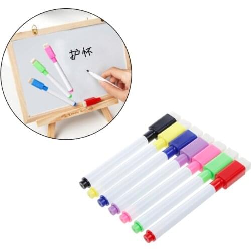 5Pcs Whiteboard Pen Erasable Dry White Board Markers Black Ink Fine Size Nip
