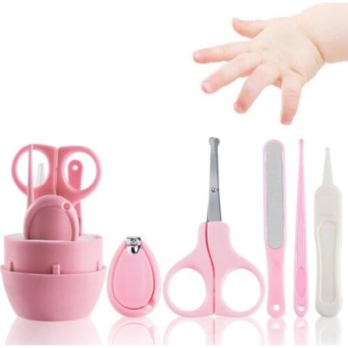 5pcs/Set Nail Care Newborn Kids Childish Baby Hand Foot Nail Trimmer Cutter Kit Newborns Safety Foot Health Care Tools