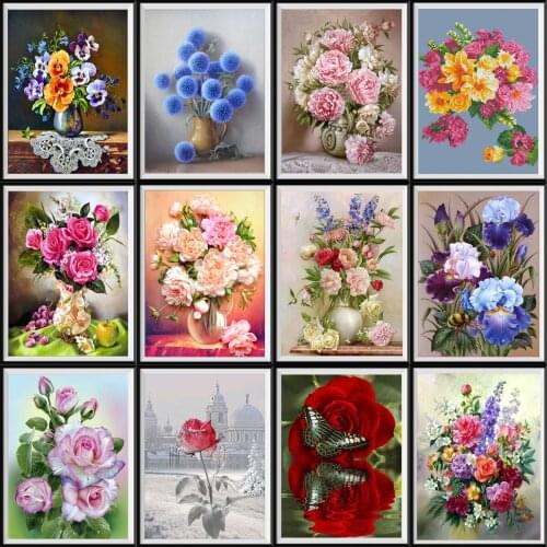 5d Diy Diamond Paintings, Diamond Embroidery Mosaics, Rhinestone Pictures, Vase Flowers, Home Decoration Crafts