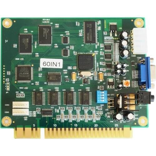 60 in 1 Arcade Classical PCB Game PCB Jamma Board Multigame DIY Classical Game Kit For Cabinet Cocktail Table Top Machine