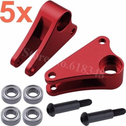 10pcs/Lot Aluminum Rocker Arm (Front) & Bearings 4x8x3mm For Traxxas 1/16 Slash 4WD E-Revo Summit VXL RC Car Hop Up Parts 7158