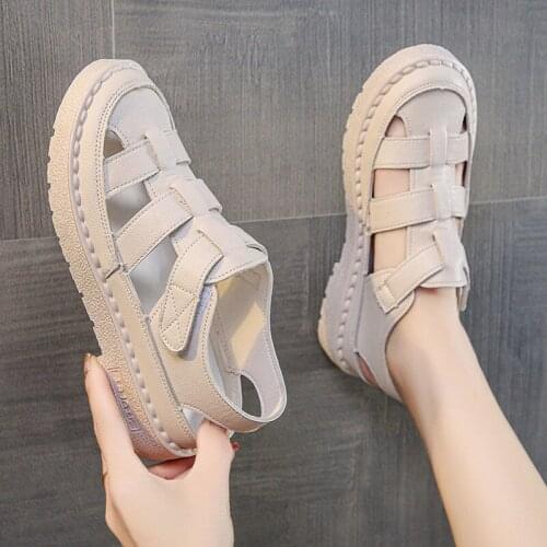Sandals Womens Summer Fashion Outer Wear Baotou Hole Shoes 2021 Hollow Womens Shoes Beef Tendon Soft Bottom Beach Shoes Women