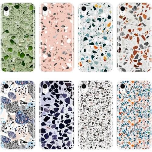 Back Cover For iPhone 6 S 6S 7 8 X XR XS Max Art Graffiti Pink Stone Green Silicone Soft Phone Case For iPhone 8 7 6S 6 S Plus