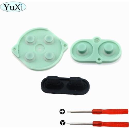 YuXi For Nintend for Game Boy Color/Colour Button Silicone Rubber Pad Conductive A B Select Start Rubber Button For GBC + Tool