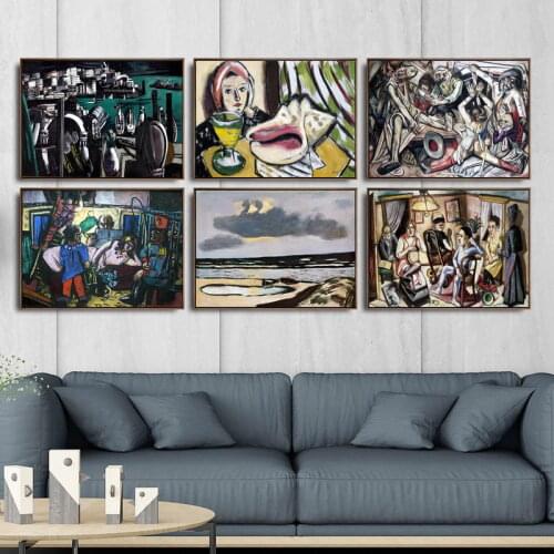Home Decoration Print Canvas Art Wall Pictures for Living Room Poster Canvas Printings Paintings German Max Beckmann
