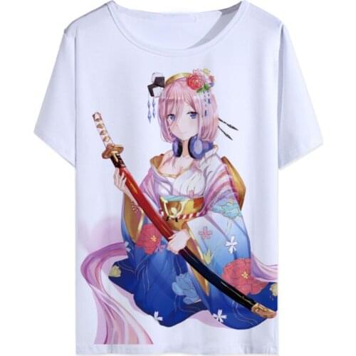 2019 Anime Gotoubun no Hanayome T-shirts Ichika Nino Nakano Print Short Sleeve Tops The Quintessential Quintuplets Tees