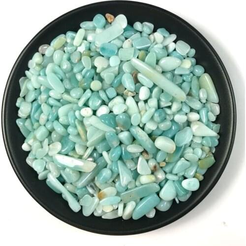 Blue DIY 100g Natural Light Amazonite Powder Crystal Gravel Rock Raw Gem stone Mineral Fish Tank Bonsai Decoration Energy Stone