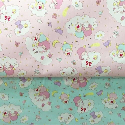 Cotton Twill Cloth Sheet Fabric for DIY Sewing Patchwork 100% Cotton Fabric Printed Baby Girl Suede Fabric Plain