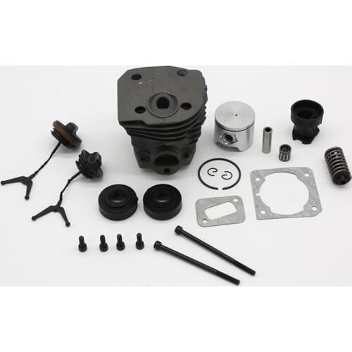 HUNDURE 44MM Cylinder Piston Fuel Oil Cap Seal Bolt Engine Rebuild Kit For HUSQVARNA 340 345 350 Gas Chain Saw Chainsaw Parts