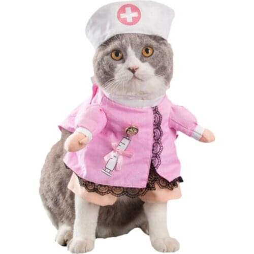 Cowboy Cosplay Lovely Dog Cats Coats Costume Suit For Pet Uniform Clothes Puppy Hat Suit Dressing Up Party Cute