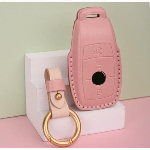 Leather Car Key Cover Case for Mercedes Benz W213 W204 W205 W212 CLK ML SLK B C E S Class Car Styling Shell Covers Accessories