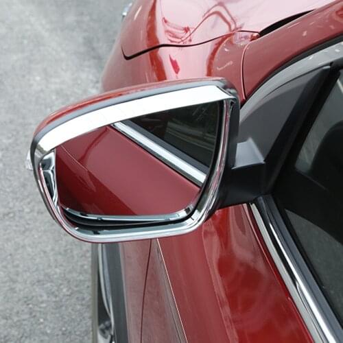 For Nissan qashqai j11 Dualis X-trail 2019 Car Rearview mirror visor Frame Rain Eyebrow Covers ABS Exterior Accessories parts