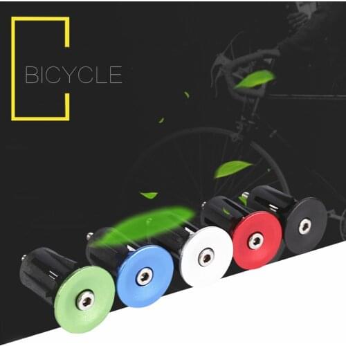 1Pair 2pcs Bike Handlebar Cap Bicycle Grips Aluminum Alloy Bike Handlebar End Lock-On Plugs Bar Grips Caps Covers Bicycle Parts