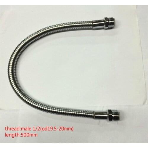 Metal flexible coolant hose metal flexible coolant hose water oil coolant pipe hose cooling pipe 1/2 male head 500L