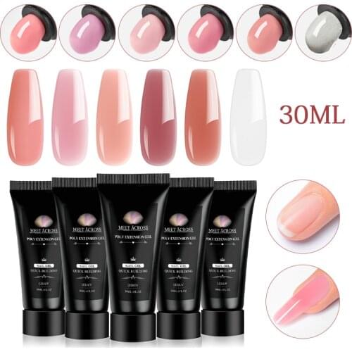 Poly UV Gel Kit 30ml Builder UV Gel Nail Tips Quicking Building Nail Art Tools Kit Nail Extension Hard Jelly Gel Manicure Set