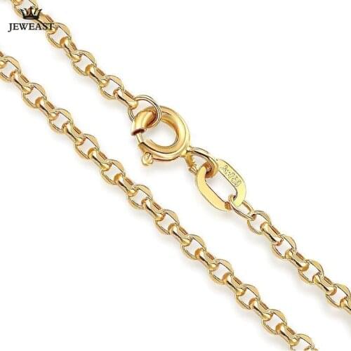 18K Pure Gold Necklace Real AU 750 Solid Gold Chain Simple Beautiful Upscale Trendy Classic Party Fine Jewelry Hot Sell New 2020