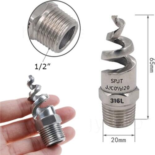 1/2" Full Cone Spiral Jet Nozzle Stainless Watering Mist Sprinkler For Garden And Lawn Irrigation Drop Ship